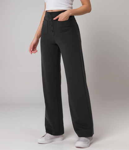 Pantalon élastique à taille haute | 1+1 GRATUIT